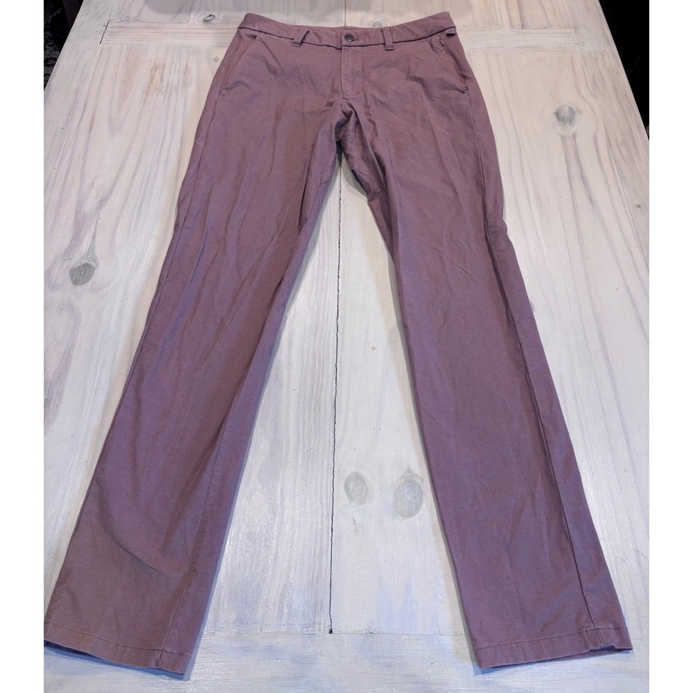 Lululemon Commission Slim Pants Mens Stretch Chino Earth Clay Mauve Casual